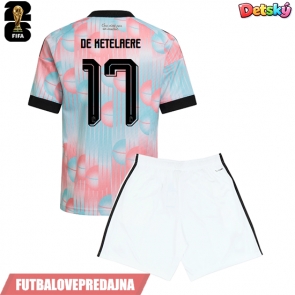 Lacne Dětský Futbalové dres Belgicko Charles De Ketelaere #17 MS 2026 Krátky Rukáv - Preč (+ trenírky)